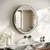 Libby Matt Black Round Illuminated LED Mirror 780mm