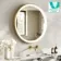 Libby Brushed Brass Round Illuminated LED Mirror 780mm