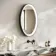 Libby Oval Matt Black Illuminated LED Mirror 800x520mm