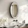 Libby Oval Matt Black Illuminated LED Mirror 800x520mm