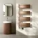Seville Electric Brushed Copper Designer Flat Panel Heated Towel Rail 1200x600mm