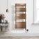 Santorini Electric Brushed Copper Flat Panel Heated Towel Rail 1400x600mm