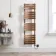 Santorini Electric Brushed Copper Flat Panel Heated Towel Rail 1600x450mm