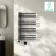 Cannes Electric Matt Black Designer Heated Towel Rail 800x500mm