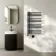 Cannes Electric Matt Black Designer Heated Towel Rail 800x500mm