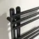 Cannes Electric Matt Black Designer Heated Towel Rail 800x500mm