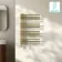 Cannes Electric Brushed Brass Designer Heated Towel Rail 800x500mm
