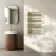 Cannes Electric Brushed Brass Designer Heated Towel Rail 800x500mm