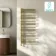 Cannes Electric Brushed Brass Designer Heated Towel Rail 1200x500mm