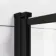 Hereford 1800x800 Square Shower Bath & 6mm Easy Clean Matt Black Framed Bath Screen