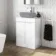 Trent Gloss White Cabinet with Marble Top 600mm - Excludes Counter Top Basin