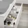 Trent Gloss White Drawer with Marble Top 1200mm - Excludes Counter Top Basins