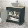 Lucia Inky Blue Cabinet with Oak Effect Top 840mm - Excludes Counter Top Basin