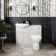 Capri Cotton White Combination Vanity Basin and Aruba Toilet 1050mm - Chrome Handles
