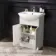 Capri Cotton White Combination Vanity Basin and Aruba Toilet 1050mm - Chrome Handles