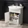 Capri Cotton White Combination Vanity Basin and Aruba Toilet 1150mm - Chrome Handles