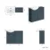 Capri Navy Blue Basin Vanity and Back To Wall Unit 1050mm (Excludes Toilet) - Chrome Handles