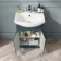 Capri Navy Blue Combination Vanity Basin and Aruba Toilet 1050mm - Chrome Handles