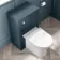 Capri Navy Blue Combination Vanity Basin and Aruba Toilet 1150mm - Chrome Handles