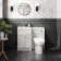 Milos Cotton White Combination Vanity Basin and Aruba Toilet 1000mm - Chrome Handles