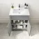Milos Fog Grey Combination Vanity Basin and Aruba Toilet 1100mm - Chrome Handles