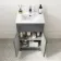 Milos Slate Grey Combination Vanity Basin and Aruba Toilet 1000mm - Chrome Handles