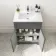 Milos Slate Grey Combination Vanity Basin and Aruba Toilet 1100mm - Chrome Handles