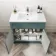 Milos Mystic Green Combination Vanity Basin and Aruba Toilet 1300mm - Chrome Handles