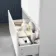 Corsica Gloss White Basin Drawer Vanity 800mm