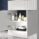 Havana Fluted Coastal White Cabinet with Marble Top & Nevis Basin 800mm - Chrome Handles