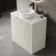 Crete Fluted Linen White Vanity with Marble Top & Nevis Basin 800mm