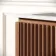 Maru Walnut Wood Grain Vanity Unit & Matt White Stone Basin 800mm
