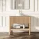 Maru Oak Wood Grain Vanity Cabinet 1000mm with Carrara Marble Top - Basin Not Included
