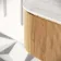Positano Natural Oak Curved Wall Hung Vanity Drawer with Carrara Marble Top 1000mm - Basin Not Included