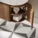 Positano Natural Walnut Curved Wall Hung Vanity Drawer with Carrara Marble Top 1000mm - Basin Not Included