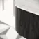 Positano Black Oak Curved Wall Hung Vanity Drawer with Carrara Marble Top 1200mm - Basin Not Included