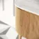 Positano Natural Oak Curved Vanity Unit with Carrara Marble Top 1000mm - Basin Not Included