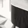 Positano Black Oak Curved Vanity Unit with Carrara Marble Top 1000mm - Basin Not Included