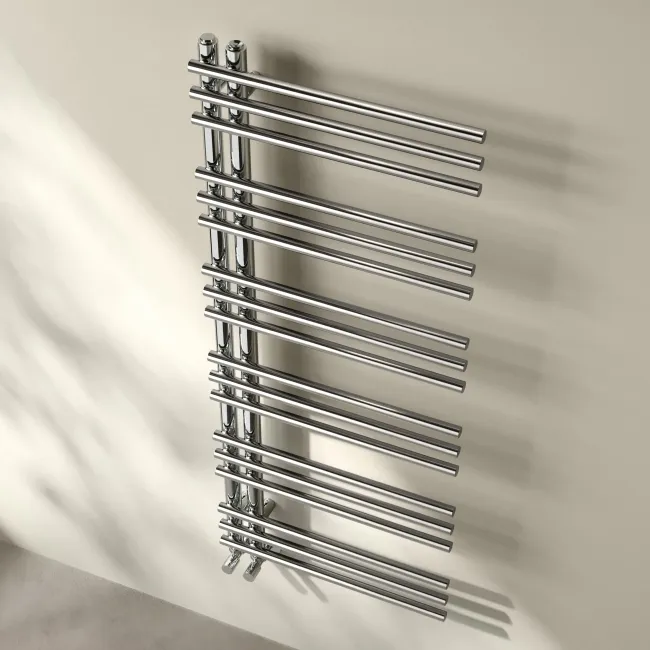 Cannes Chrome Designer Heated Towel Rail 1200x500mm