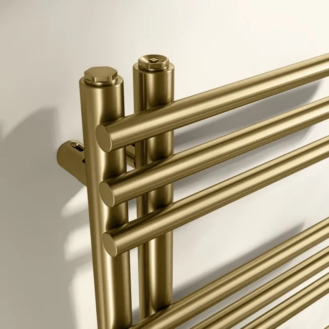Cannes Brushed Brass Designer Heated Towel Rail 1600x500mm