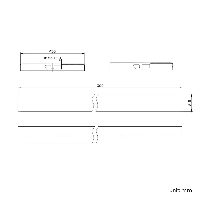 Brushed Copper Pipe Connectors For Heated Towel Rails & Radiators (Pair) 300mm