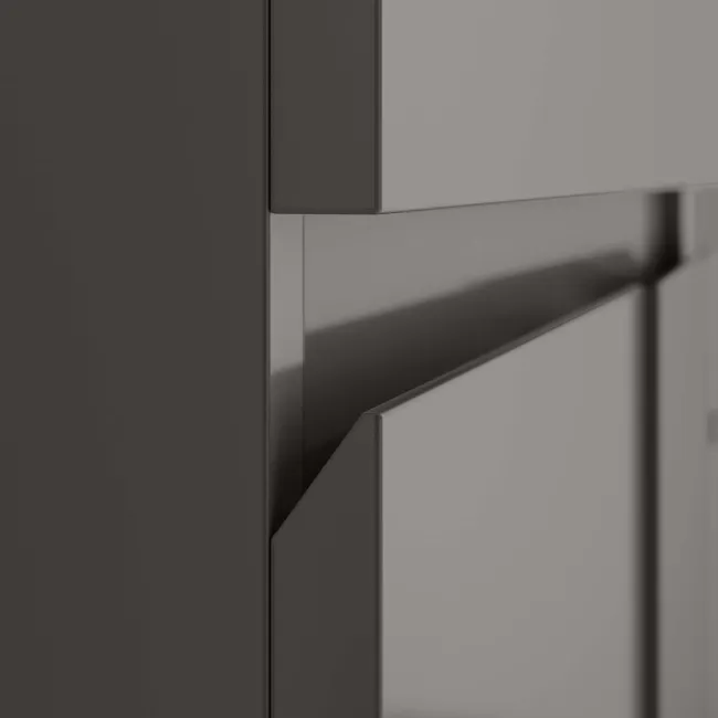 Foster Tungsten Grey Basin Vanity With Back To Wall Unit 1200mm (Excludes Toilet) - Left Handed