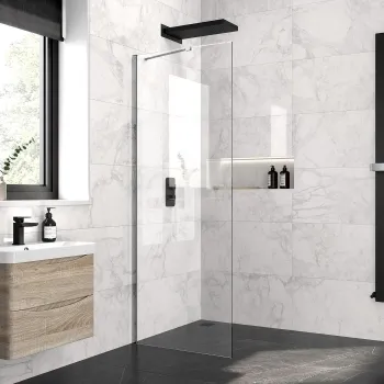 Copenhagen Easy Clean 8mm Wet Room Shower Glass Panel 800mm