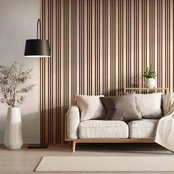 Trepanel Design® Oak Multi-Width Acoustic Wood Wall Panels