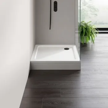 London Square Stone Shower Tray 800x800mm & Riser Kit