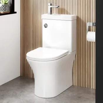 Brooklyn 2-In-1 Combined Wash Basin & Rimless Toilet With Premium Soft Close Slim Seat