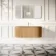 Positano Natural Oak Curved Wall Hung Basin Drawer Vanity 1200mm