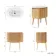 Positano Natural Oak Curved Vanity Unit & Matt White Stone Basin 800mm