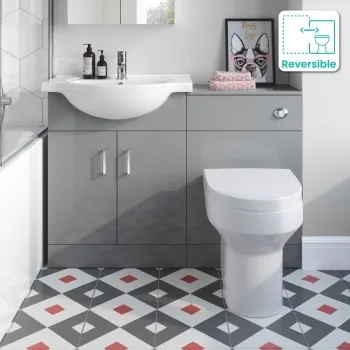 Quartz Stone Grey Combination Vanity Basin and Denver Toilet 1150mm
