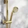 Corrib Premium Brushed Brass Round Thermostatic Shower Set